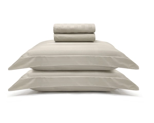 Jogo de Cama Zelo Select Maquinetado Queen - Percal 400 Fios - Toque Acetinado - Ivory