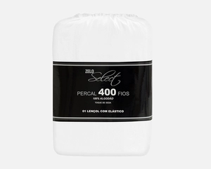 Lençol Zelo Select com Elástico Solteiro - Percal 400 Fios  - Toque Acetinado