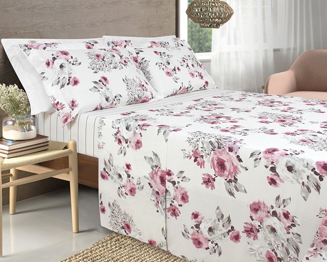 Kit Zelo Classic 5 Peças Edredom + Jogo de Cama Queen Marsala Zelo