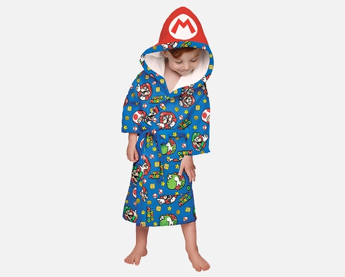 Roupão de Banho Lepper Super Mario - Tamanho M - 06 a 08 Anos