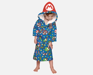 Roupão de Banho Lepper Super Mario - Tamanho M - 06 a 08 Anos
