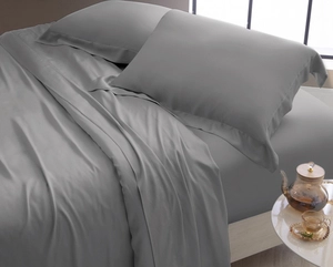 Jogo de Cama Bali Casal - 400 Fios - 100% Bambu - Acabamento em ponto Ajour - Casa K