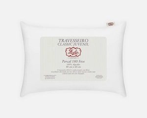 Travesseiro Zelo Classic Juvenil 0.40x0.60m - Percal 180 Fios