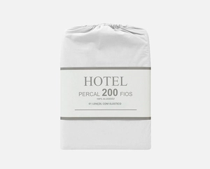 Lençol Zelo Hotel com Elástico Casal -  Percal 200 Fios