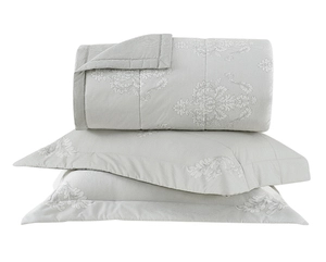 Colcha Matelassê Buddemeyer Gran Percalle Majestic Queen com 2 Porta Travesseiros - Percal 200 Fios