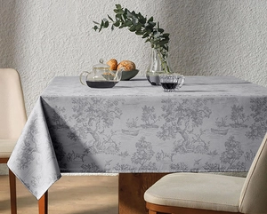 Toalha de Mesa Karsten Sempre Limpa Jacquard Grazia - Retangular - 1.60x2.20m