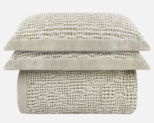 Colcha Portuguesa Linen Favo Queen com 2 Porta Travesseiros - Naturalle Fashion