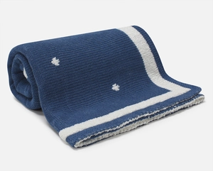 Manta Tricot Chenille Poá Blue - Zelo Select