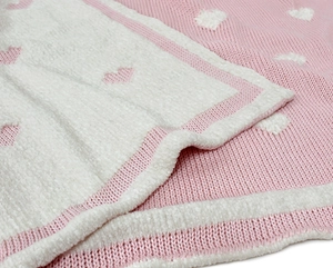 Manta Tricot Chenille Coração - Zelo Select