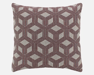 Almofada Decorativa Jacquard - Hexágono Bordo