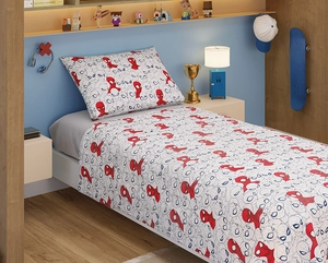 Jogo de Cama Lepper Kids Spider Man - 100% Algodão - 150 Fios