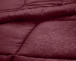 Kit Zelo SuperSoft Embossed Edredom + Jogo de Cama Casal - Bordô