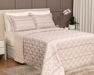 Colcha de Matelassê Speciale Casal com 2 Porta Travesseiros - Lavive