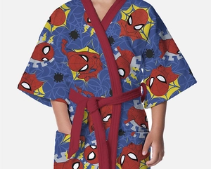 Roupão de Banho Lepper Spider Man - Tamanho P - 02 a 07 Anos
