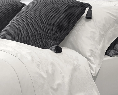Jogo de Cama Zelo Select Jacquard Queen - Percal 400 Fios - Toque Acetinado - Branco
