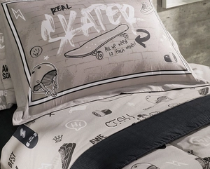 Jogo de Cama Karsten Skate Solteiro King - Percal 200 Fios 100% Algodão