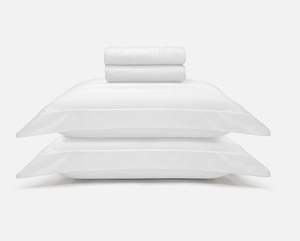 Kit Zelo Select Maquinetado 5 Peças - Edredom + Jogo de Cama Queen - Percal 400 Fios - Branco