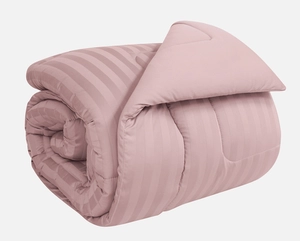 Kit Zelo Select Maquinetado 5 Peças - Edredom + Jogo de Cama King - Percal 400 Fios - Rosê