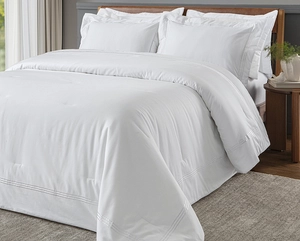 Colcha Matelassê Festonê Queen com 2 Porta Travesseiros - Cetim 300 Fios - Tellaio