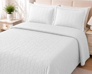 Colcha Matelassê Zelo Malha Premium Queen - 100% Algodão - Fio Penteado