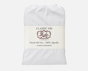Lençol Zelo Classic com Elástico Casal - Percal 180 Fios