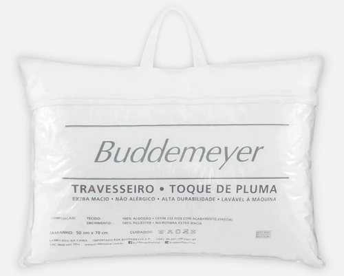 Travesseiro Buddemeyer Toque de Pluma 0.50x0.70m