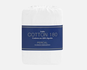 Lençol Zelo Percal 180 com Elástico Solteiro