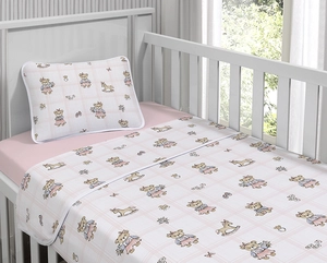 Jogo de Berço e Mini Cama Malha 100% Algodão
