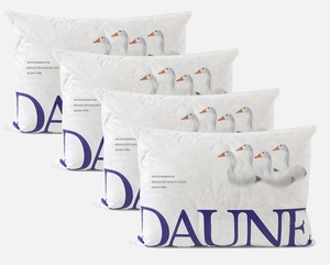 Kit 4 Travesseiros Daune Penas e Plumas de Ganso 0.50x0.70m