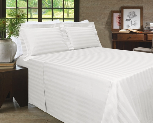 Jogo de Cama Zelo Select Maquinetado King - Percal 400 Fios - Toque Acetinado - Branco