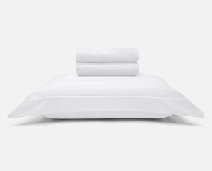 Jogo de Cama Zelo Select Maquinetado Solteiro King  3 Peças - Percal 400 Fios - Toque Acetinado - Branco