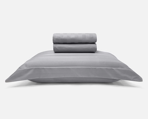 Jogo de Cama Zelo Select Maquinetado Solteiro King  3 Peças - Percal 400 Fios - Toque Acetinado - Zinco