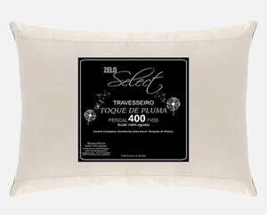 Travesseiro Zelo Select Toque de Pluma 0.50x0.70m - Percal 400 Fios